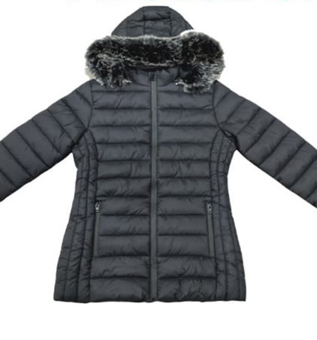 Chamarra de dama con gorro desmontable (talla extras)