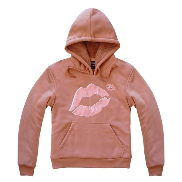 Mayoreo Sudadera American fly casual con diseño color Coral