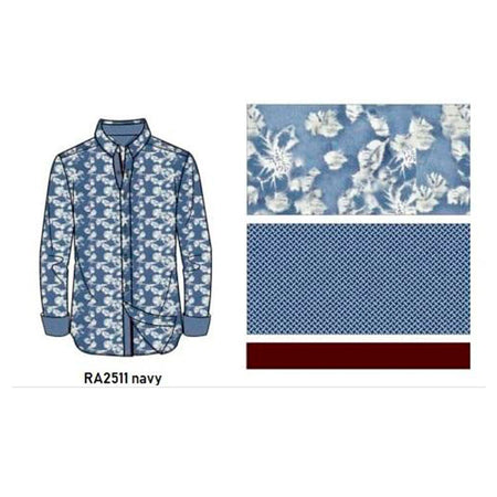Camisa importada para caballero Azul marino