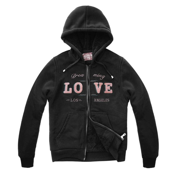 Mayoreo Sudadera dama estampada American fly (tallas extras)